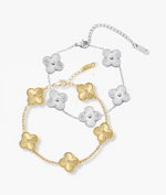 Load image into Gallery viewer, Gold/Silver Clover Bracelet