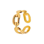 Load image into Gallery viewer, Chunky Link Chain Adjustable Ring