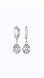 Load image into Gallery viewer, Sienna Drop Huggie Hoops