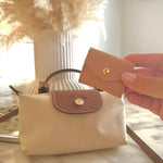 Load image into Gallery viewer, Hadiya London Pocket Jewellery Pouch - Soft Pink Leatherette with Gold Studs & Brand Embossing