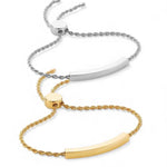 Load image into Gallery viewer, Serenity Bar Bracelet - Personalised Gold & Silver Adjustable Rope-Style Chain Hypoallergenic Water-Heat-Sweatproof Stainless Steel Faith Reminder