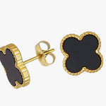 Load image into Gallery viewer, Black Clover Stud Earrings