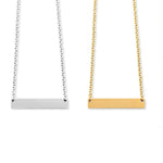 Load image into Gallery viewer, Custom Engraved Horizontal Bar Necklace