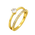 Load image into Gallery viewer, Noor Stacked Gemstone Ring