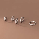 Load image into Gallery viewer, Embellished Huggie Hoop - Stainless Steel - Hypoallergenic - Water, Heat & Sweatproof Earrings