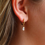 Load image into Gallery viewer, Aleena - Drop Huggie Earrings