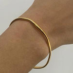 Load image into Gallery viewer, Waveline - Adjustable 18k Gold Plated Cuff Bangle