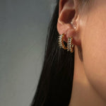 Load image into Gallery viewer, Manal Huggie Hoops