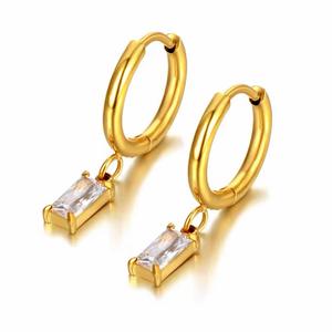 Aleena - Drop Huggie Earrings