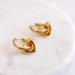 Load image into Gallery viewer, Puffy Heart Drop Earrings