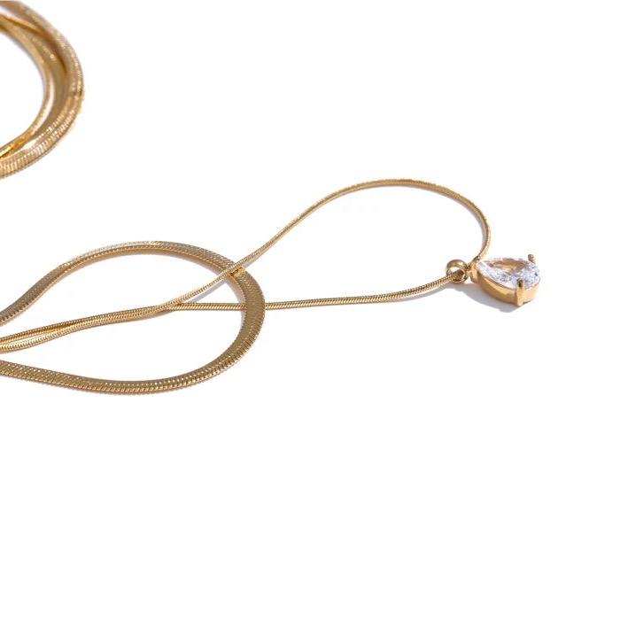 Pear Drop Layered Necklace