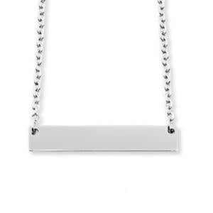 Custom Engraved Horizontal Bar Necklace