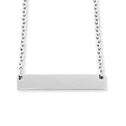 Custom Engraved Horizontal Bar Necklace