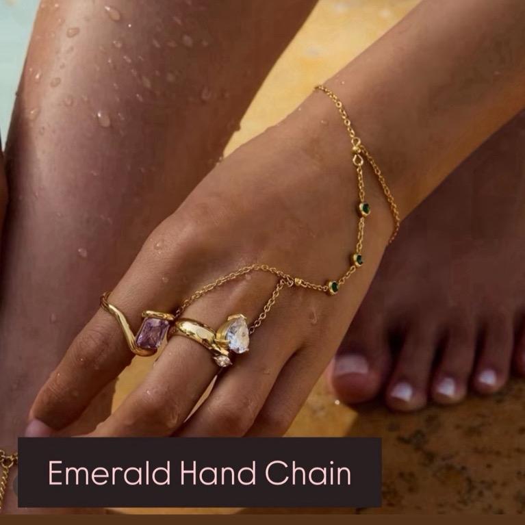 Hadiya London Hand Chains - Waterproof & Tarnish-Free- Adjustable