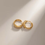 Load image into Gallery viewer, Manal Huggie Hoops