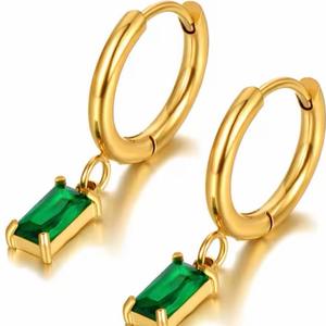 Aleena - Drop Huggie Earrings