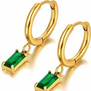 Aleena - Drop Huggie Earrings