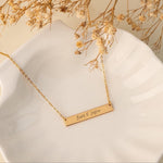 Load image into Gallery viewer, Custom Engraved Horizontal Bar Necklace