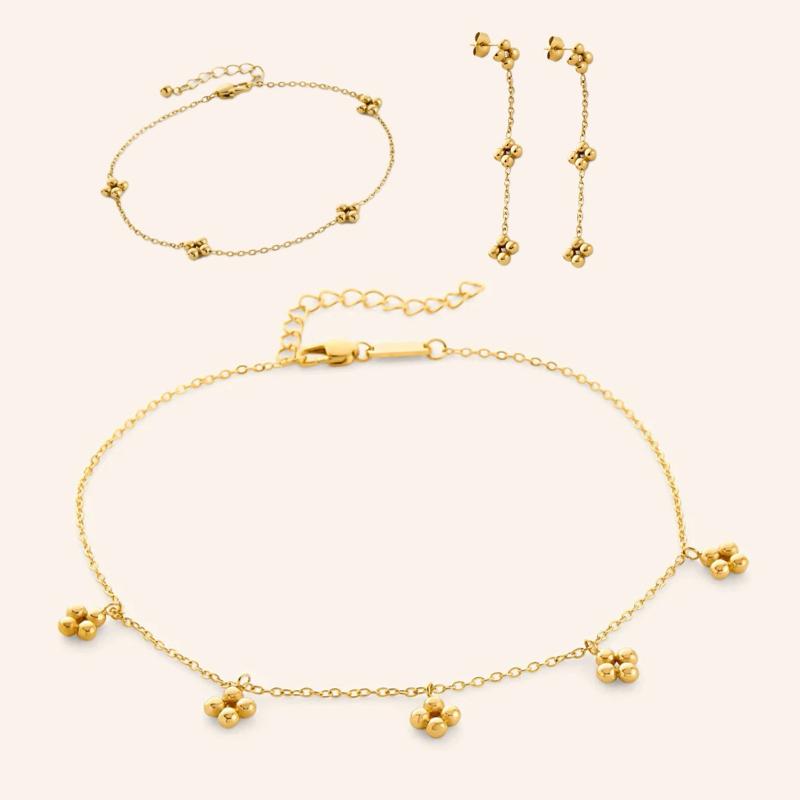 Zahra Choker Necklace, Bracelet & Earring Set