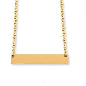 Custom Engraved Horizontal Bar Necklace