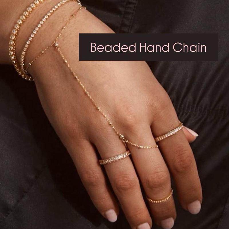 Hadiya London Hand Chains - Waterproof & Tarnish-Free- Adjustable