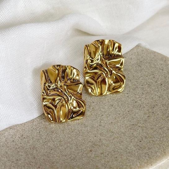 Textured Statement Stud Earrings