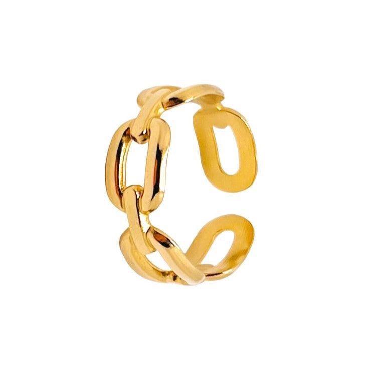 Chunky Link Chain Adjustable Ring