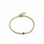 Load image into Gallery viewer, Emerald Touch Tennis Bracelet