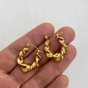 Chunky Twist Hoop Earrings