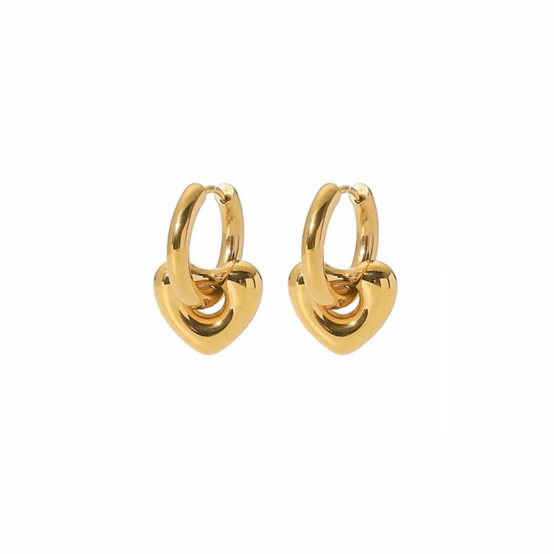 Puffy Heart Drop Earrings