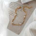 Load image into Gallery viewer, Ana Crystal Chain Bracelet - 18k Gold Plated - Stainless Steel