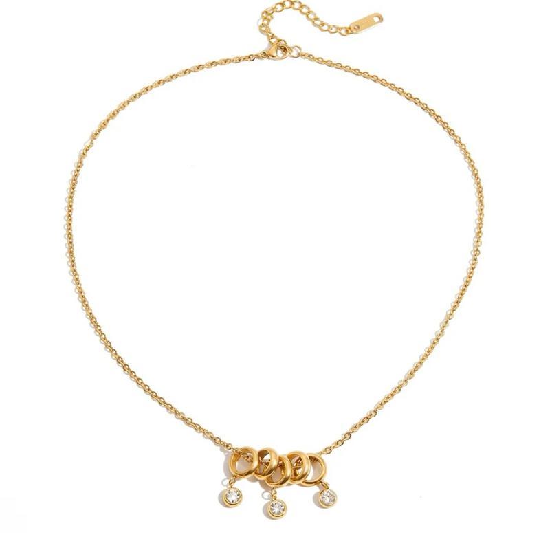 Freya Gemstone Loop Necklace