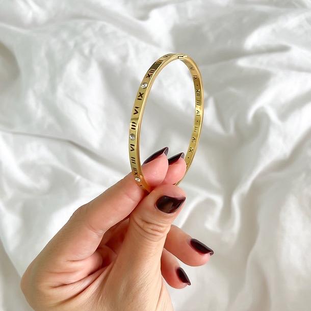 Athena Roman Numeral Bangle