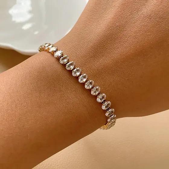 Ameera -  Oval Tennis Bracelet