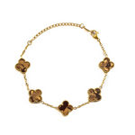 Load image into Gallery viewer, Tiger Eye Clover Bracelet

