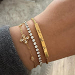 Load image into Gallery viewer, Serenity Bar Bracelet - Personalised Gold &amp; Silver Adjustable Rope-Style Chain Hypoallergenic Water-Heat-Sweatproof Stainless Steel Faith Reminder