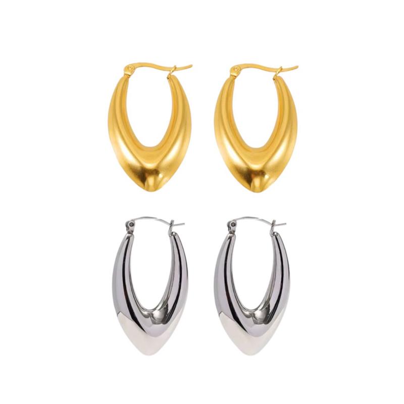 V-Hoop Earrings