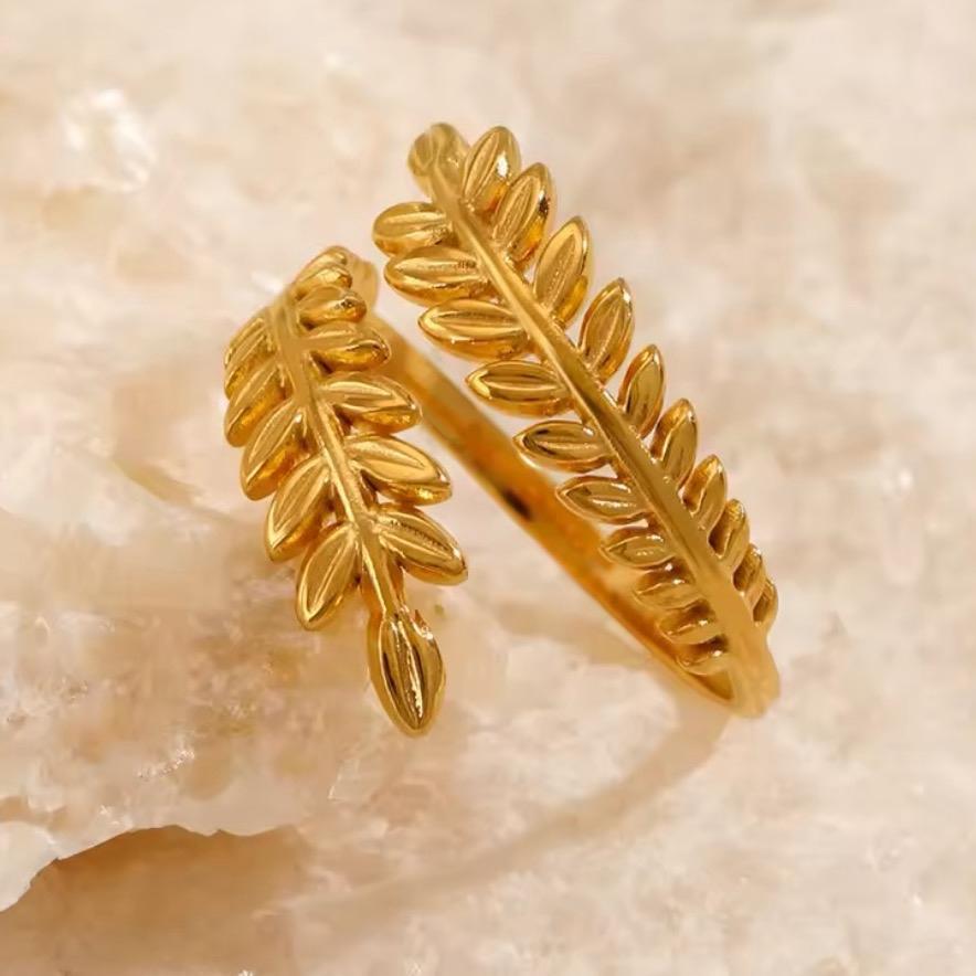 Leaf Wrap Adjustable Ring