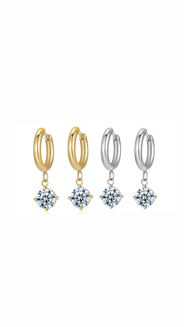 Kira Drop Huggie Hoops