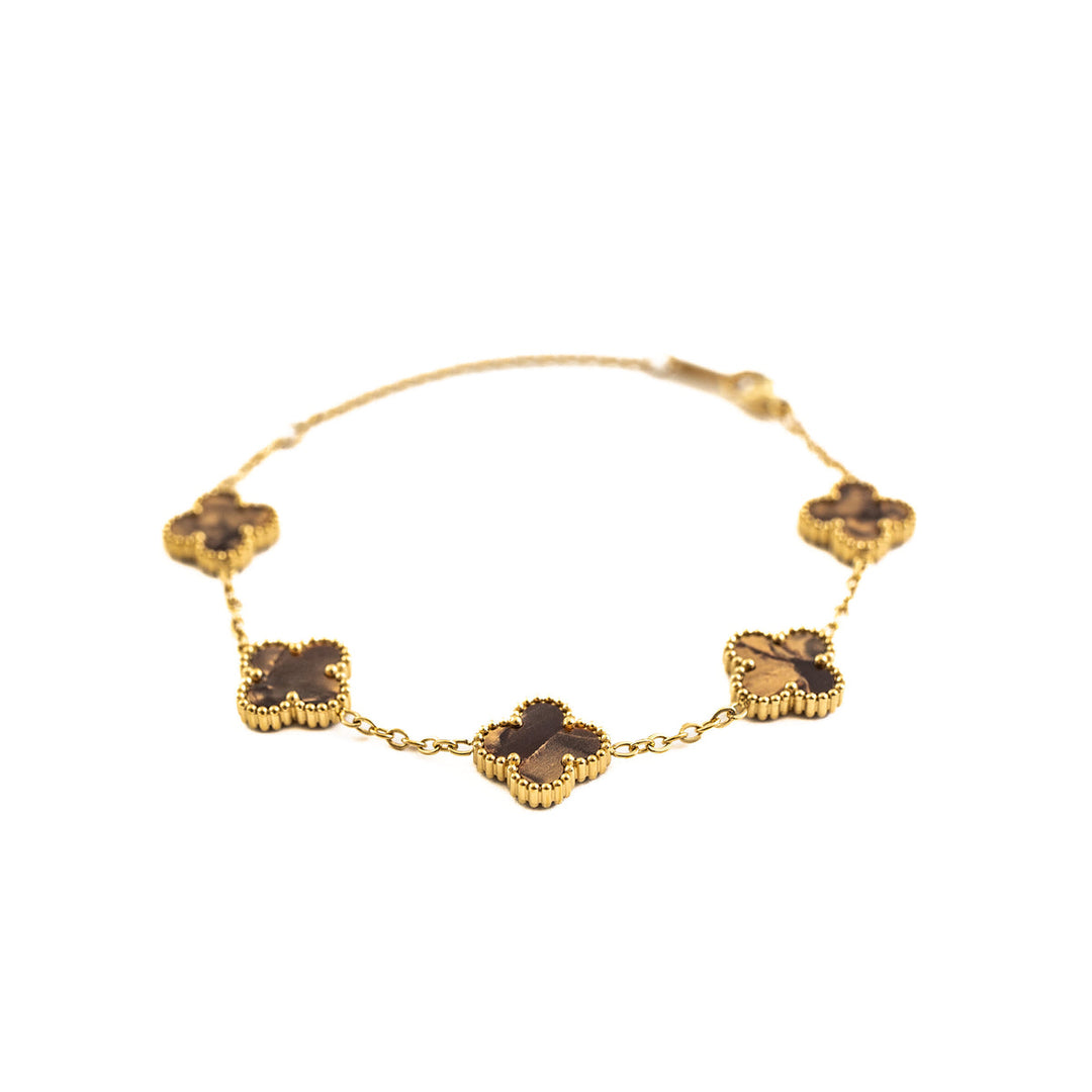 Tiger Eye Clover Bracelet