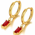 Load image into Gallery viewer, Aleena - Drop Huggie Earrings