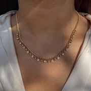 Crystal Beaded Chain Necklace