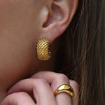 Load image into Gallery viewer, Nahla Textured Hoops