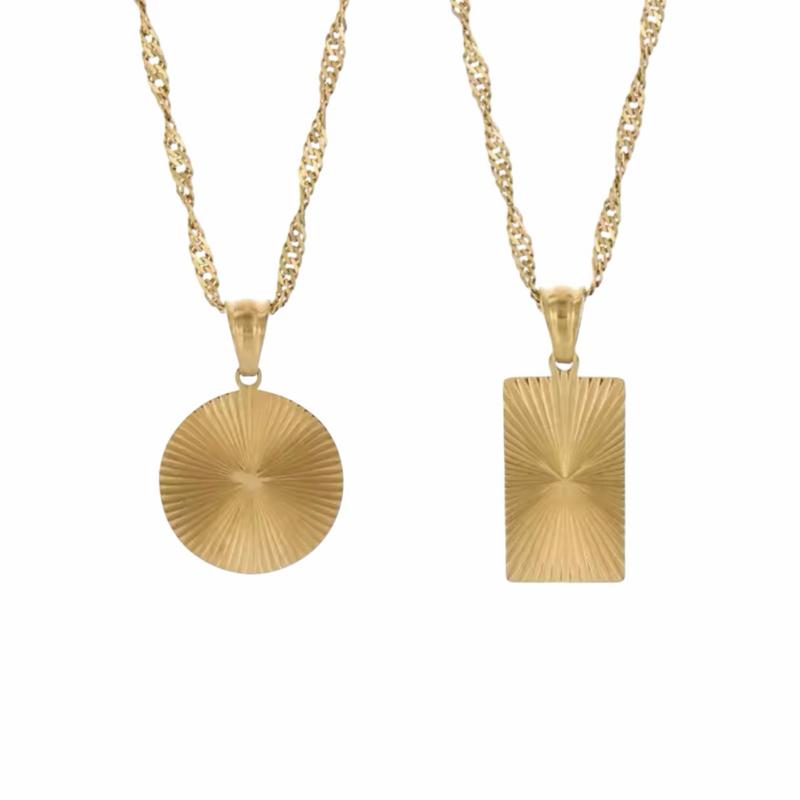 Customised Burst Necklace - 18k Gold Plated - Stainless Steel