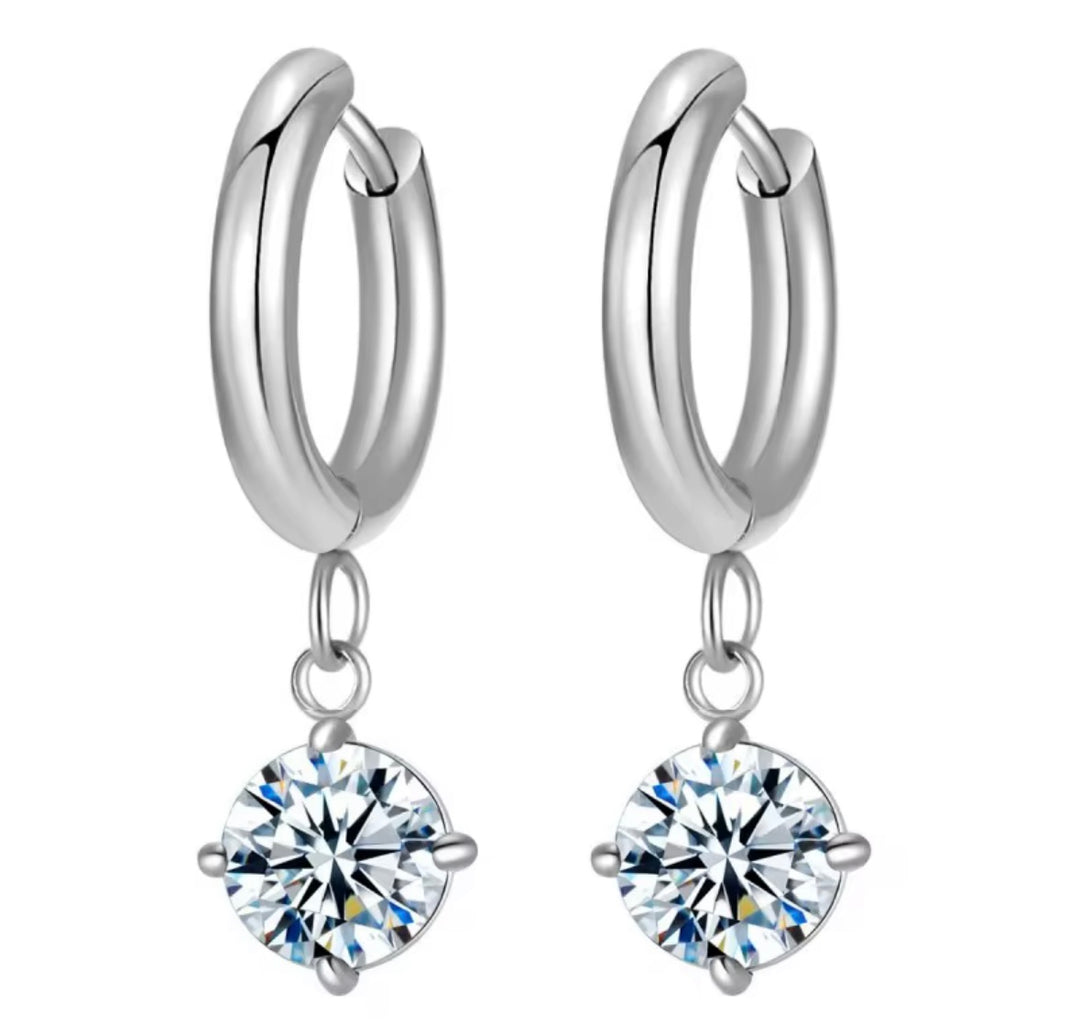 Kira Drop Huggie Hoops