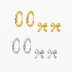Load image into Gallery viewer, Bowknot and Hoop Earrings
