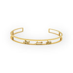 Load image into Gallery viewer, Dua دُّعَاء | Sabr صَبْرٌ | Tawakul تَوَكُّل Arabic Cuff Bangle
