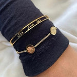 Load image into Gallery viewer, Dua دُّعَاء | Sabr صَبْرٌ | Tawakul تَوَكُّل Arabic Cuff Bangle
