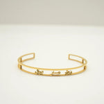Load image into Gallery viewer, Dua دُّعَاء | Sabr صَبْرٌ | Tawakul تَوَكُّل Arabic Cuff Bangle
