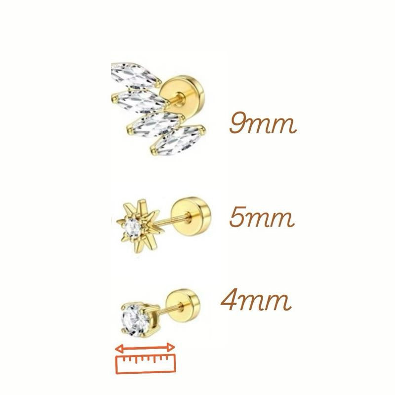 Star Burst Flat Back Studs